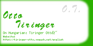 otto tiringer business card